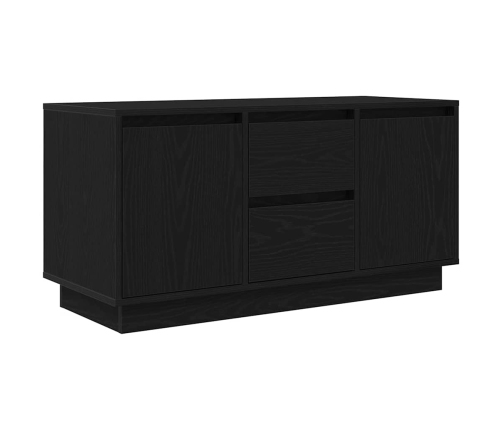 Mueble de TV con luces LED roble negro 100x41x50 cm