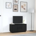 Mueble de TV con luces LED roble negro 100x41x50 cm