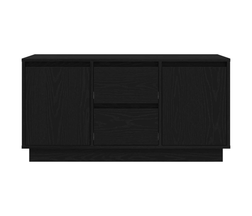 Mueble de TV con luces LED roble negro 100x41x50 cm