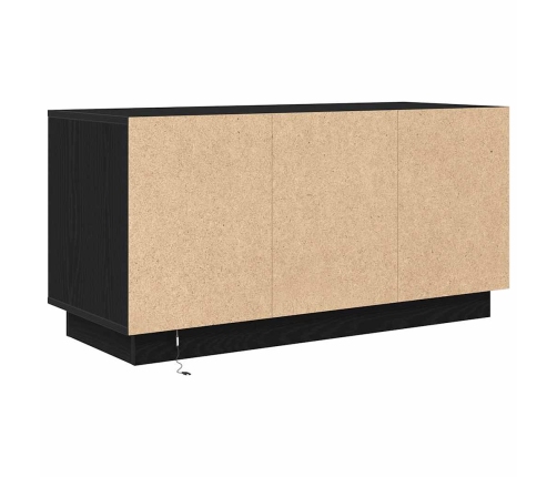 Mueble de TV con luces LED roble negro 100x41x50 cm