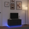 Mueble de TV con luces LED roble negro 100x41x50 cm