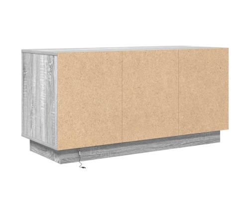 Mueble de TV con luces LED Sonoma gris 100x41x50 cm