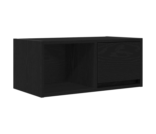 Mueble de TV madera de ingeniería roble negro 60x31x25,5 cm