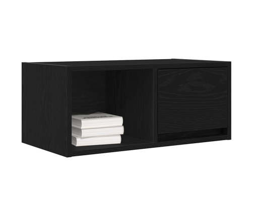 Mueble de TV madera de ingeniería roble negro 60x31x25,5 cm