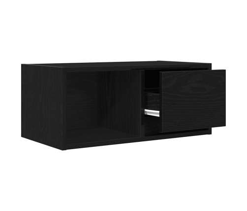 Mueble de TV madera de ingeniería roble negro 60x31x25,5 cm