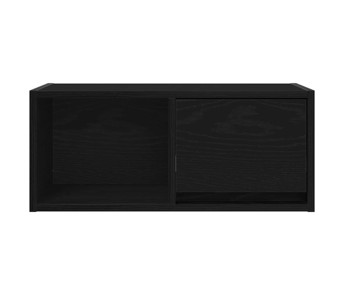 Mueble de TV madera de ingeniería roble negro 60x31x25,5 cm