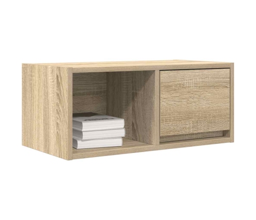 Mueble para TV madera contrachapada roble ahumado 60x31x25,5 cm