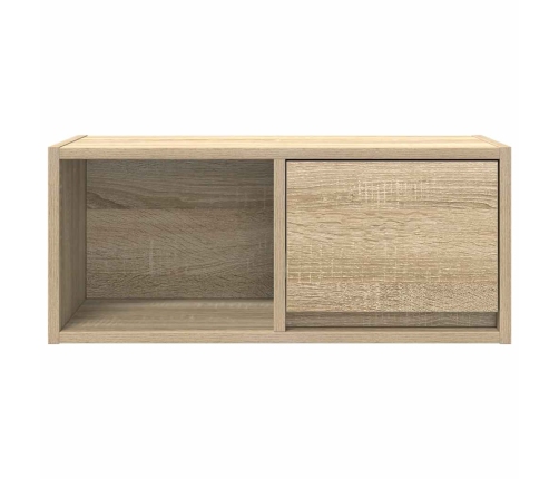 Mueble para TV madera contrachapada roble ahumado 60x31x25,5 cm