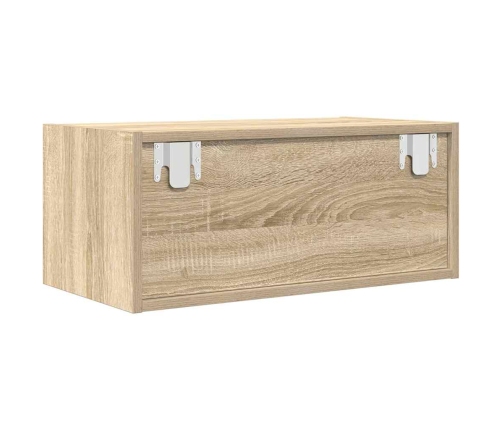 Mueble para TV madera contrachapada roble ahumado 60x31x25,5 cm