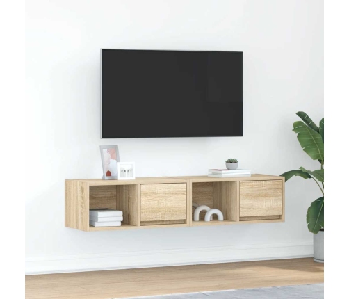 Muebles de TV 2 uds madera ingeniería roble Sonoma 60x31x25,5cm