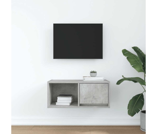 Mueble de TV madera de ingeniería gris hormigón 60x31x25,5 cm