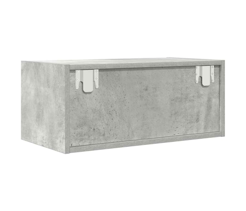 Mueble de TV madera de ingeniería gris hormigón 60x31x25,5 cm