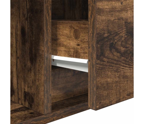 Mueble para TV madera contrachapada roble ahumado 60x31x25,5 cm