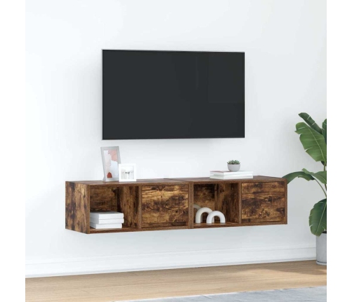 Muebles de TV 2 uds madera ingeniería color roble 60x31x25,5 cm