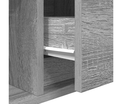 Mueble de TV madera contrachapada gris Sonoma 60x31x25,5 cm