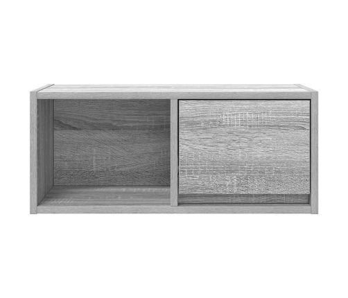 Mueble de TV madera contrachapada gris Sonoma 60x31x25,5 cm