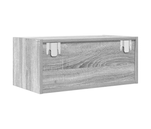 Mueble de TV madera contrachapada gris Sonoma 60x31x25,5 cm