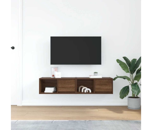 Muebles de TV 2uds Roble marrón 60x31x25,5 cm Madera ingeniería