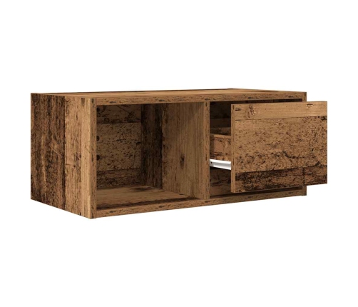 Mueble para TV madera contrachapada envejecida 60x31x25,5 cm