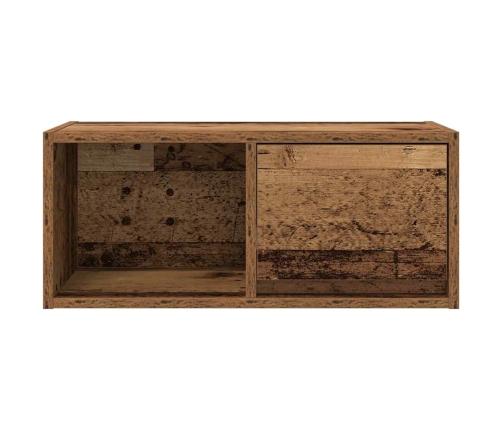 Mueble para TV madera contrachapada envejecida 60x31x25,5 cm