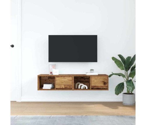 Muebles de TV 2 uds 60x31x25,5 cm Madera ingeniería envejecida