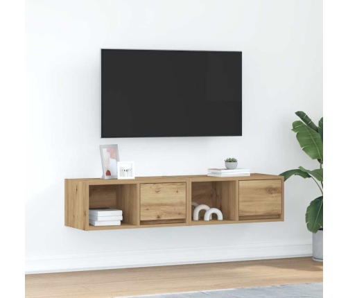 Muebles para TV 2 uds madera roble artisan 60x31x25,5 cm