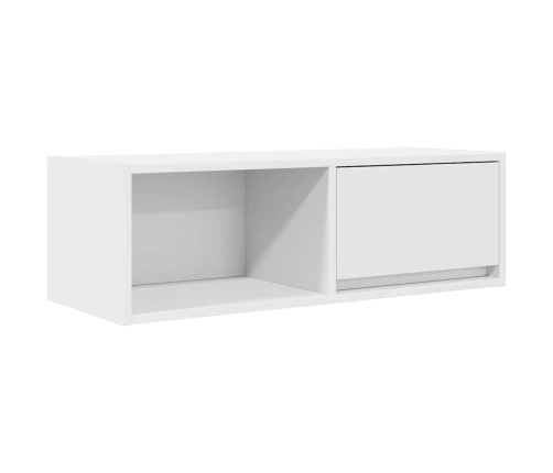 Mueble de TV de madera de ingeniería blanco 80x31x25,5 cm