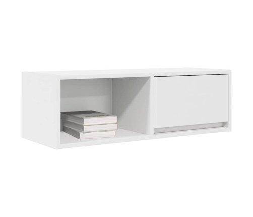 Mueble de TV de madera de ingeniería blanco 80x31x25,5 cm