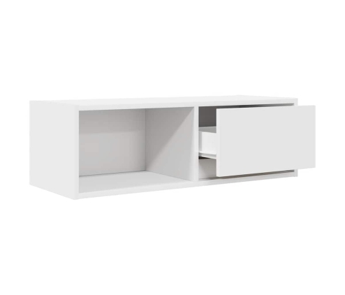 Mueble de TV de madera de ingeniería blanco 80x31x25,5 cm