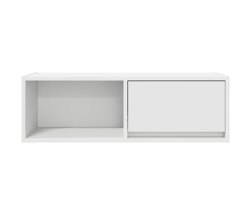 Mueble de TV de madera de ingeniería blanco 80x31x25,5 cm