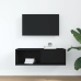 Mueble de TV de madera de roble negro 80x31x25,5 cm