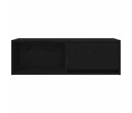 Mueble de TV de madera de roble negro 80x31x25,5 cm