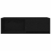 Mueble de TV de madera de roble negro 80x31x25,5 cm