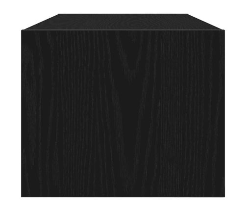 Mueble de TV de madera de roble negro 80x31x25,5 cm