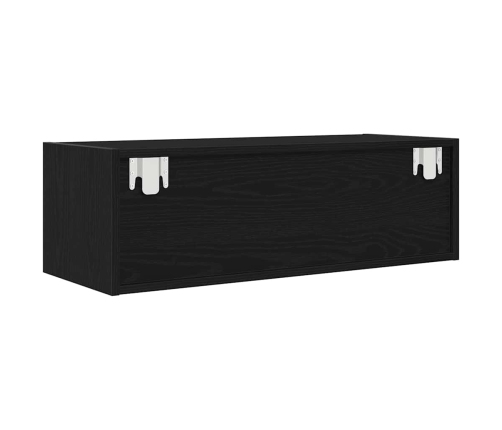 Muebles de TV 2 uds Roble Negro 80x31x25,5 cm Madera ingeniería