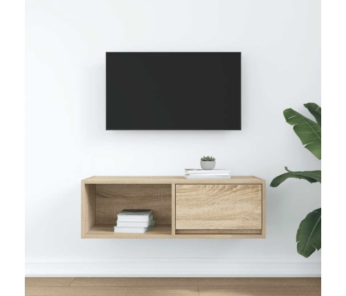 Mueble de TV de roble Sonoma 80x31x25,5 cm Madera de ingeniería