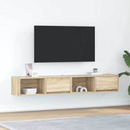 Muebles de TV 2 uds Roble Sonoma 80x31x25,5cm Madera ingeniería