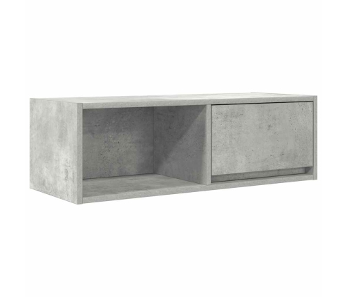 Mueble de TV de madera de ingeniería gris hormigón 80x31x25,5cm