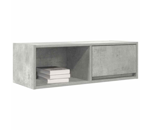 Mueble de TV de madera de ingeniería gris hormigón 80x31x25,5cm