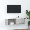 Mueble de TV de madera de ingeniería gris hormigón 80x31x25,5cm