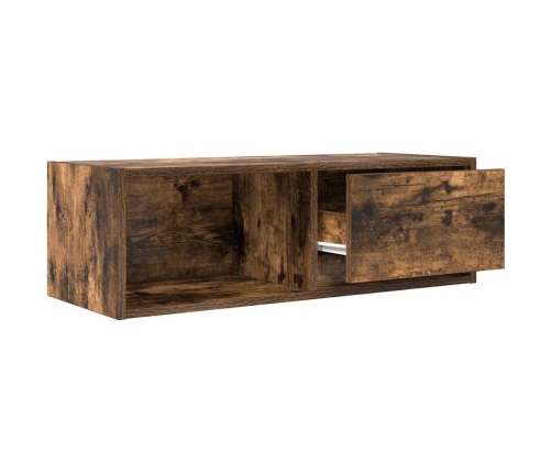 Mueble de TV de roble ahumado 80x31x25,5cm Madera de ingeniería