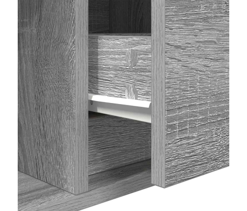 Mueble de TV madera de ingeniería gris Sonoma 80x31x25,5 cm