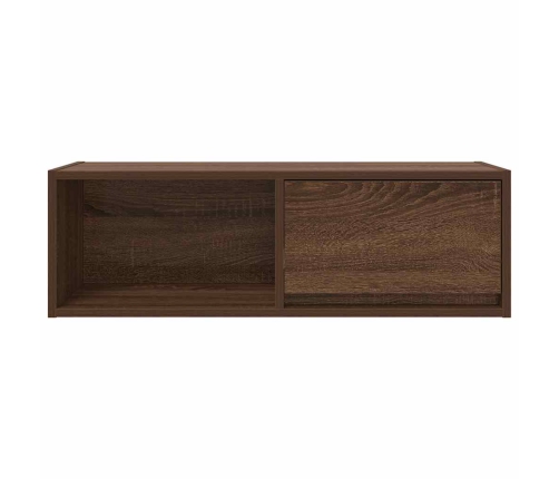 Mueble de TV madera contrachapada roble marrón 80x31x25,5 cm