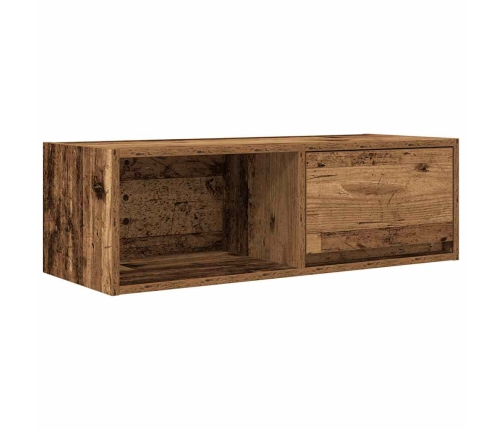 Mueble para TV madera contrachapada envejecida 80x31x25,5 cm