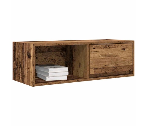 Mueble para TV madera contrachapada envejecida 80x31x25,5 cm