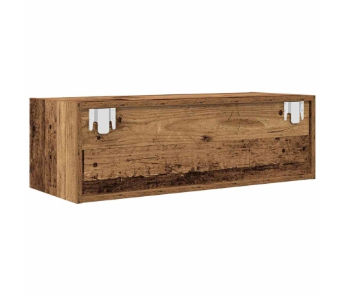 Mueble para TV madera contrachapada envejecida 80x31x25,5 cm