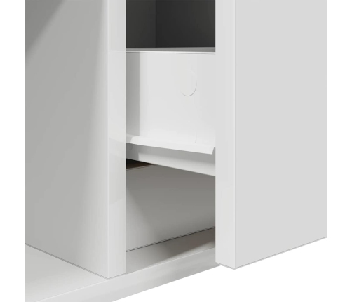 Mueble de TV blanco 100x31x25,5 cm madera de ingeniería