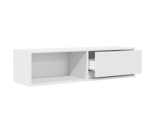 Mueble de TV blanco 100x31x25,5 cm madera de ingeniería