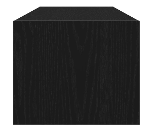 Mueble de TV de madera de roble negro 100x31x25,5 cm