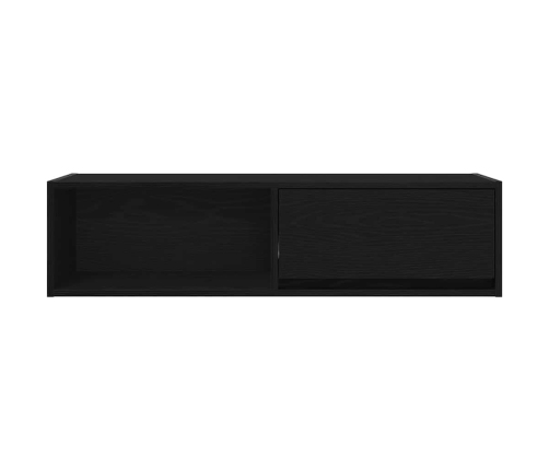 Muebles de TV 2 uds Roble Negro 100x31x25,5cm Madera ingeniería